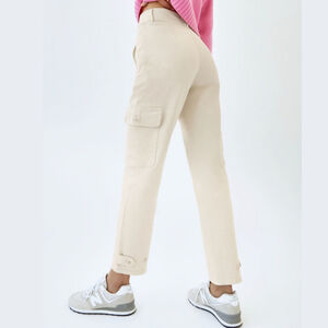 Wilfred Free Modern Cargo Pant Beige Women’s Size High Rise Utility Pockets